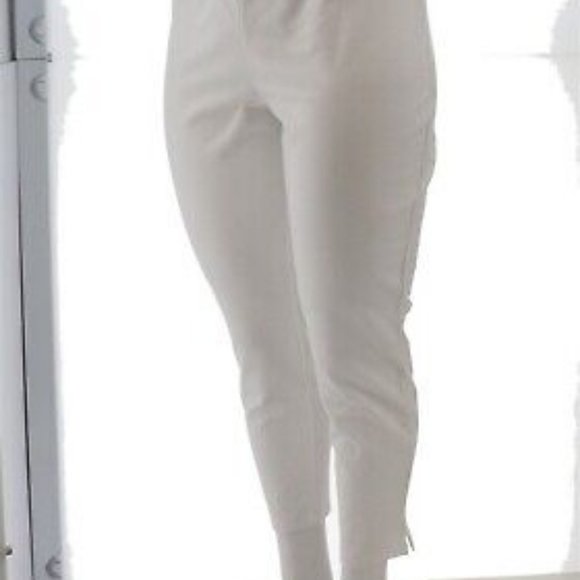 NWT WOMEN WITH CONTROL EVERYDAY WAIST ANKLE PANTS WHITE PXXS, PXS - Picture 4 of 11